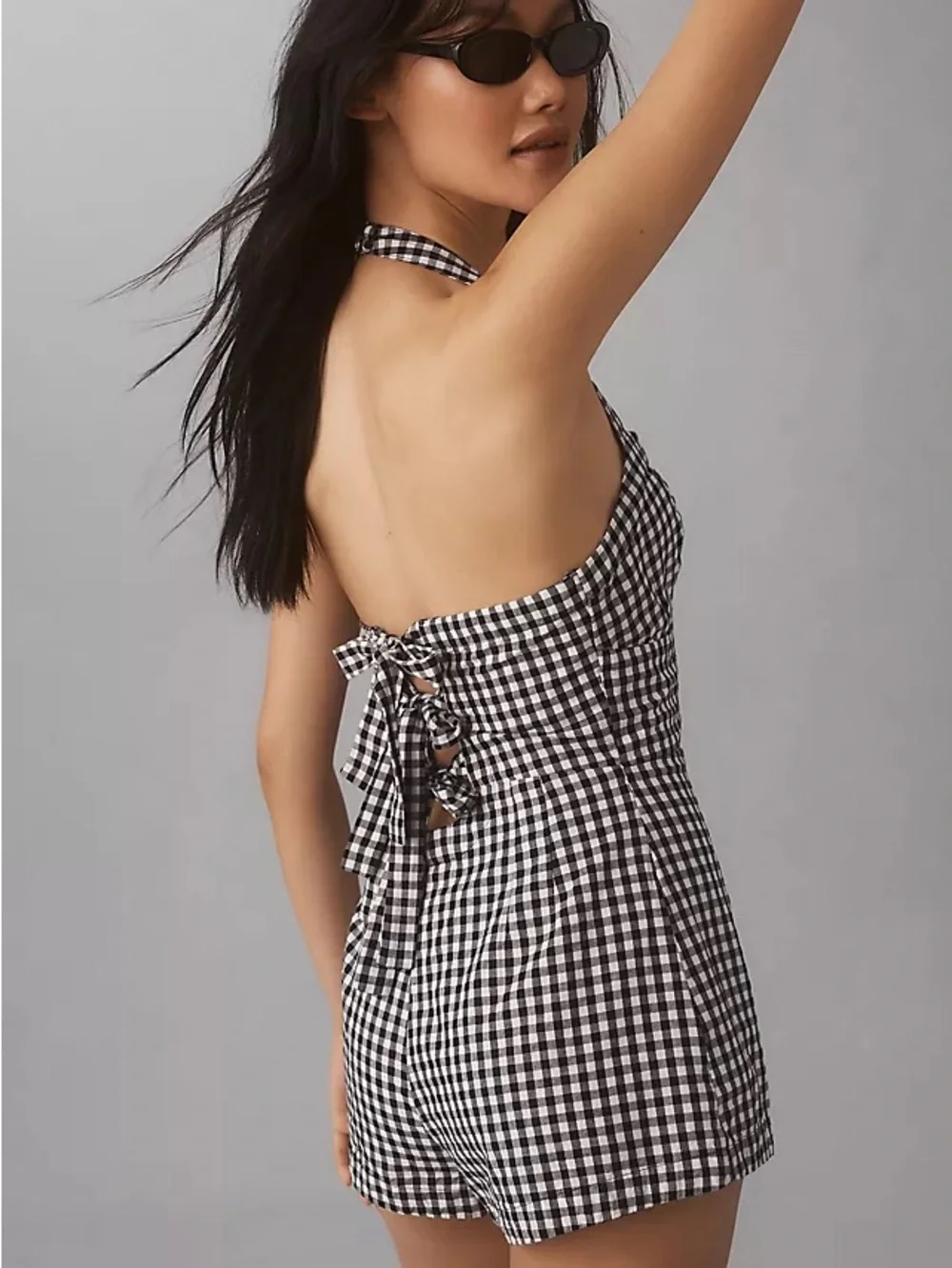 Maeve Black & White Gingham Blouse - Picture 2 of 6